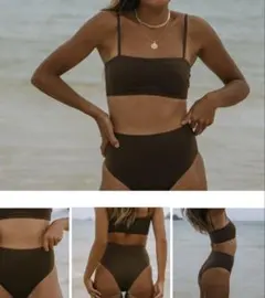 新品MORENA SWIMWEAR ボトムス　 ブラウン Lのサムネイル