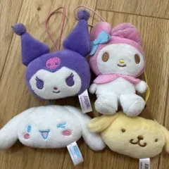 マイメロディ・クロミ・シナモロール・ポムポムプリン ぬいぐるみセット