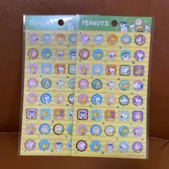 新品　スヌーピー丸型シール 2枚セット