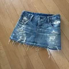 RNAデニムミニスカート ダメージ加工のサムネイル