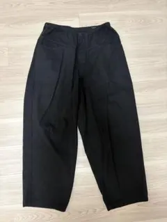 26ss comoli ブラックドリルテーパードパンツ サイズ3