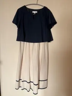 LOVEMIC ワンピーススーツ S ネイビー/ベージュ