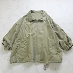 レピピアルマリオ　ジップアップブルゾン　ジャケット　七分袖　Ｌ　ボリューム袖のサムネイル