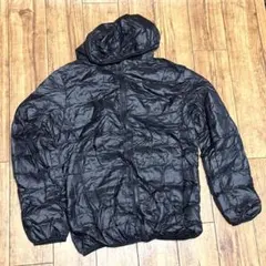【美品】フード付きダウンジャケット　ブラック　サイズS コンパクト