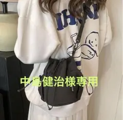 巾着ショルダーバッグ　ブラック