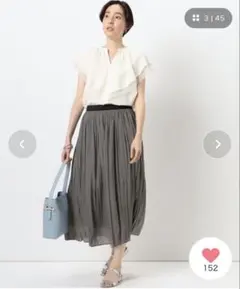 NOLLEY’S プリーツロングスカート 38 M ラメゴムのサムネイル