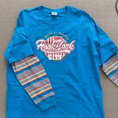 HOOK －original－ ブルー　ロングTシャツ　ロンTのサムネイル