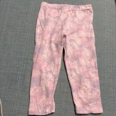 130サイズ ピンク紫模様 レギンス