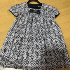 BeBe 花柄リボン付きワンピース 120