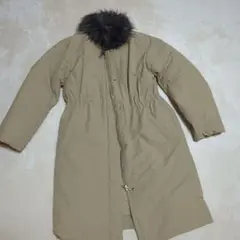 a.v.v ベージュ ロングコート ファー付き