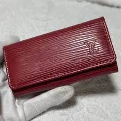 美品！ ルイヴィトン キーケース 4連 エピ レザー 赤 レッド