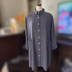 ストライプ柄長袖チュニック