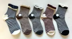 チェック柄ソックス5足セット