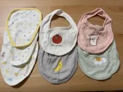 スタイ 4枚セット、よだれかけ3枚セット