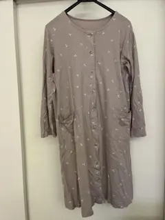 ベルメゾン マタニティパジャマ M 上のみ／さくらんぼ柄 くすみピンク／授乳対応