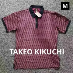 新品未使用品TAKEO KIKUCHI スカルパターン ポロシャツ Mサイズ