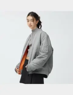 GU ヒートパデット MA-1 ブルゾン