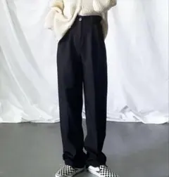 me+em select ブラック ワイドパンツ XS