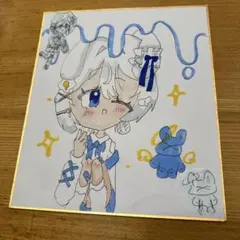 手描きイラスト オリジナル ミニ色紙 アナログ - メルカリ