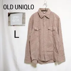 00s OLD UNIQLO オールドユニクロ ネルシャツ スナップボタン L