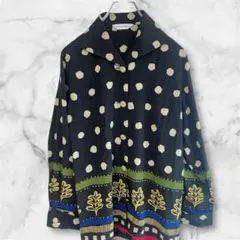 Takanori Kondo様専用　古着長袖シャツブラウス日本製総柄昭和レトロ