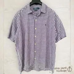 Polo Ralph Lauren リネン 開襟シャツ チェック M #328 - メルカリ