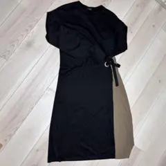 ブラック　長袖　ワンピース　マタニティ