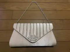 【美品】フォーマル バッグ チェーン付き 結婚式 二次会 パーティー