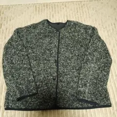 ユニクロ UNIQLO ボアフリースクルーネックカーディガン グレー 美品