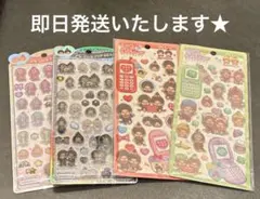 平成キャラクター　モンチッチ うるちゅるポップシール　平成ハッピーフォン　セット