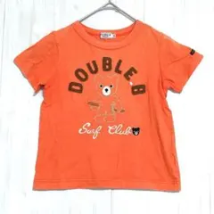 ダブルビー　バックアップリケ Tシャツ　120 オレンジ