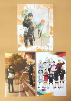 ハイキュー!! １０周年記念展 ポストカード スクールデイズブロマイド 烏野１年