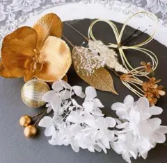 即購入OK！髪飾りドライフラワー水引き 結婚式☆卒業式☆成人式☆結婚式