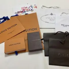 ルイ・ヴィトン プラダ グッチ 紙袋 5点セット