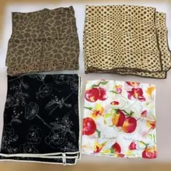 Fendi ヒョウ柄 ハンカチ など4枚セット