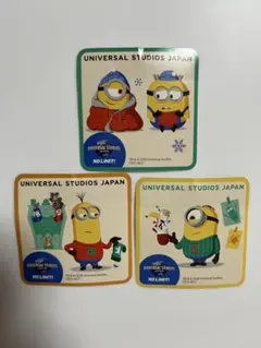 ユニバーサル・スタジオ・ジャパン ミニオン ステッカー 3枚セット