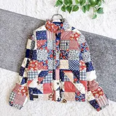 希少デザイン　ポロラルフローレン　ダウンジャケット　パッチワーク　ポニー刺繍