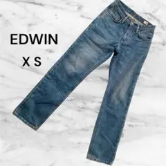 日本製 EDWIN エドウィン デニムパンツ XSサイズ ストレートのサムネイル