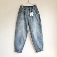 アンティカ デニムサーカスパンツ バルーンパンツ ワイドテーパードパンツ ML