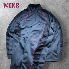 NIKE ナイキ ジャージ セットアップ 上下 グレー×ピンク×ブラック Lのサムネイル