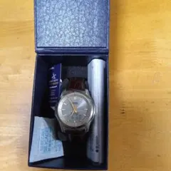 CASIO メンズ電波ソーラー腕時計ウェーブセプター【レザーバンド】ゴールド