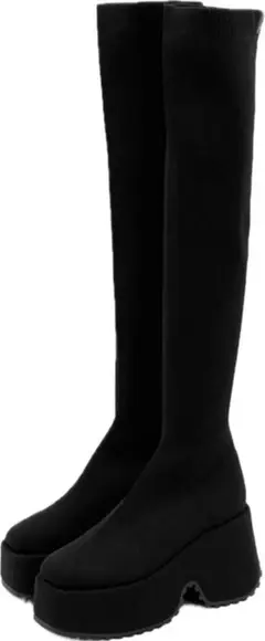 grl グレイルストレッチニット厚底ロングブーツ［zr1194］23cm