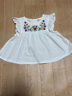 刺繍入りホワイトチュニック 80