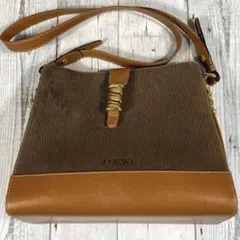 Loewe ロエベ レザー ショルダーバッグ ブラウン 本革 レディース美品