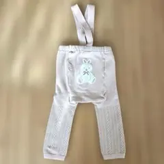 うさぎタイツ　サスペンダー付き　ピンク