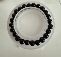 天然石 オブシディアンブレスレット 内径16cm 8mm玉