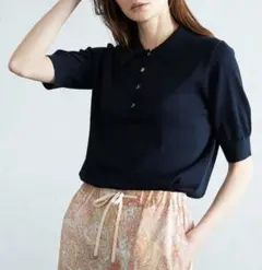 【極美品】Aquascutum コットンストレッチニットPOLOのサムネイル