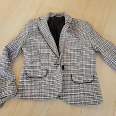 テーラードジャケット 白黒チェック　Mサイズ