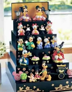 【希少値下げ】ディズニー ミッキー 雛人形 ひな祭セット5段飾りガラスケース入り