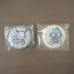 산리오 刺繍缶バッジ ビスケット4 ポチャッコ ハンギョドン